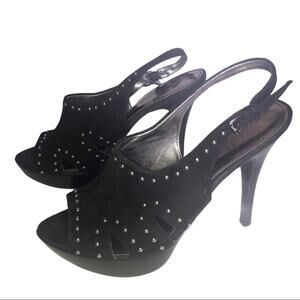 Marc Fisher Black Studded Platform Heels Size 8.5